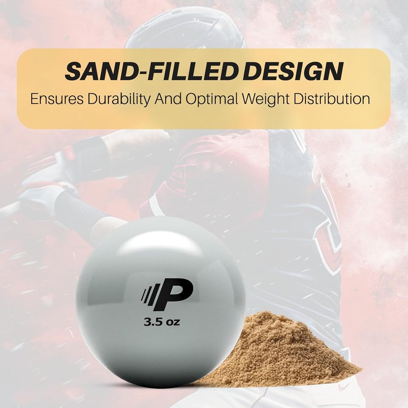 Premier Pitching Performance Store Simple Plyometric Weighted Ball | Baseball & Softball Training Ball | Arm Strength & Pitching | Durable PVC Shell with Sand Fill - Image 2